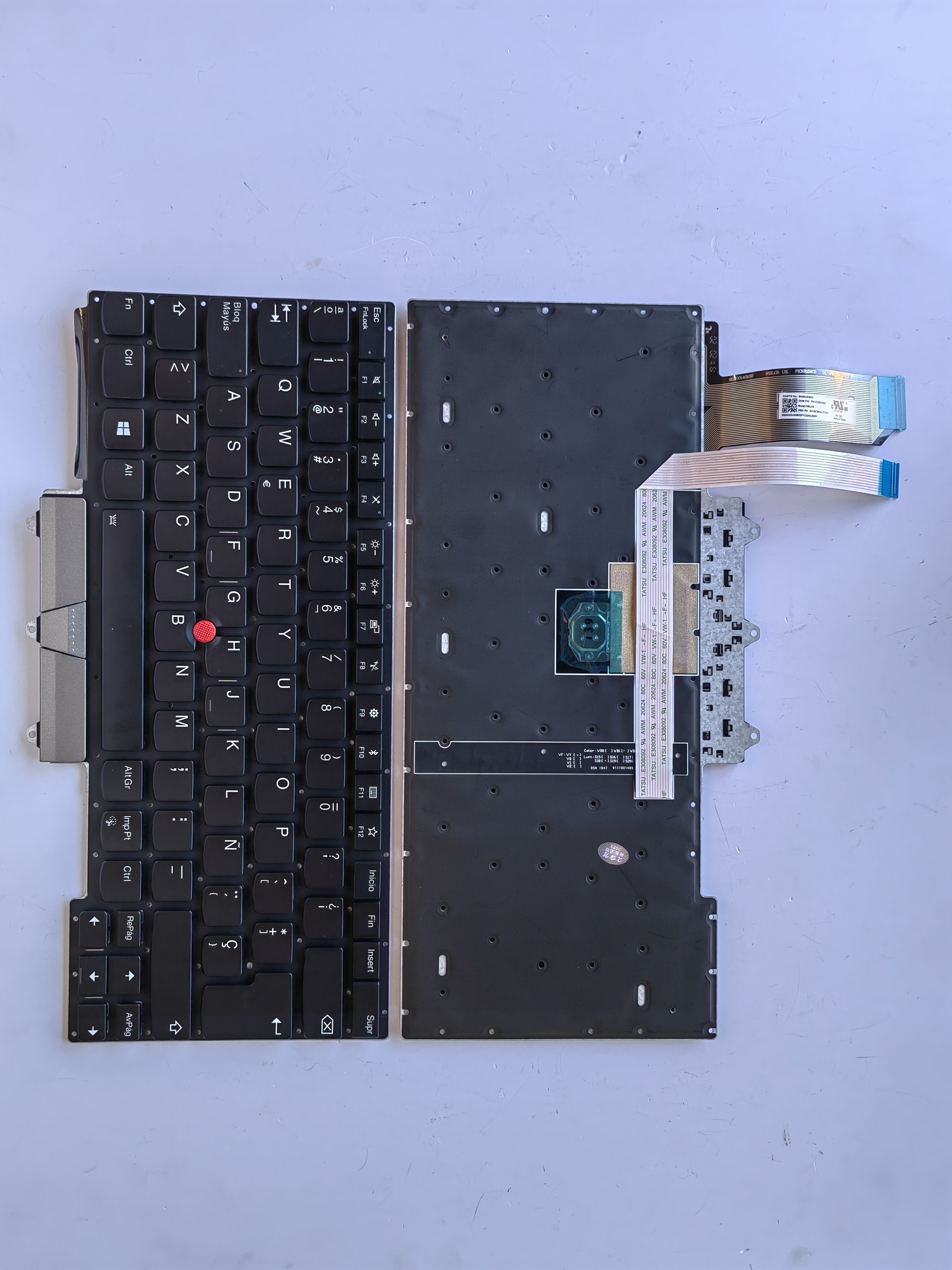 Picture of New Replacement Laptop Keyboard For IBM E14 generation/E14 GEN1 silver left and right buttons BLACK With Point (OEM) SP Layout